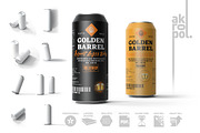 Beer Can Mock-Up, a Cups & Container Mockup by akropol (Thumbnail 10 of 10)