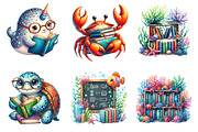 Undersea Reading Clipart, an Illustration by Dream Creation (Thumbnail 3 of 6)