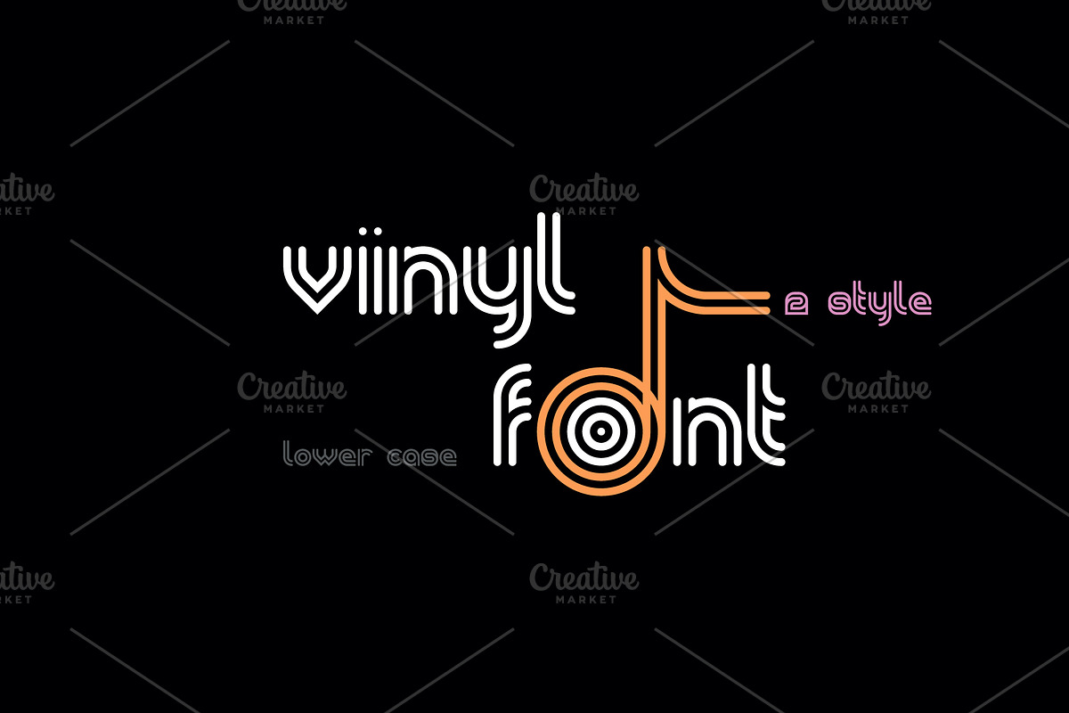 VinylFont, a Symbol Font by Mymlan Shop (Photo 1 of 8)