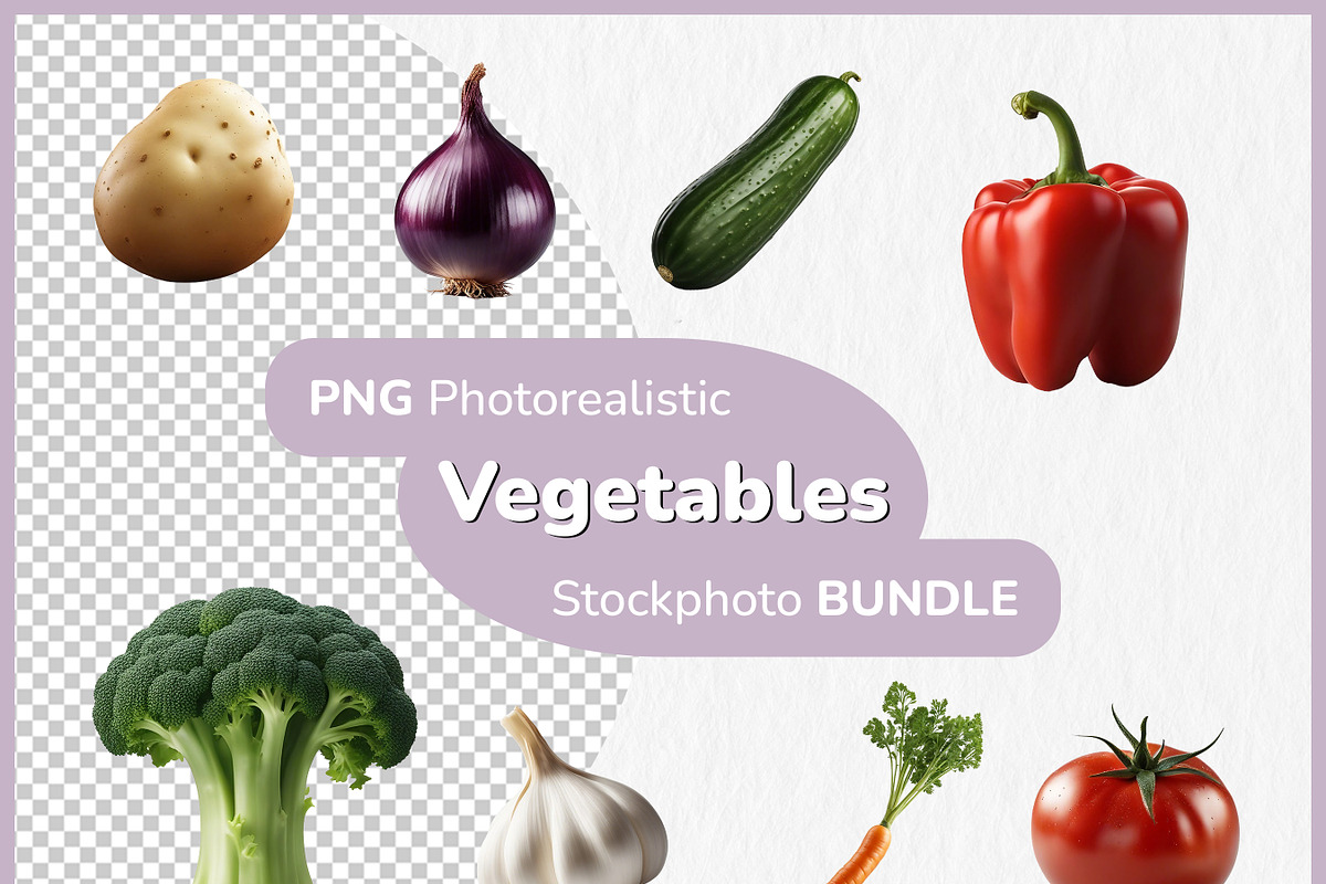 Vegetables - Photorealistic Bundle, a Food Illustration by Digital Dreamscaping (Photo 1 of 4)