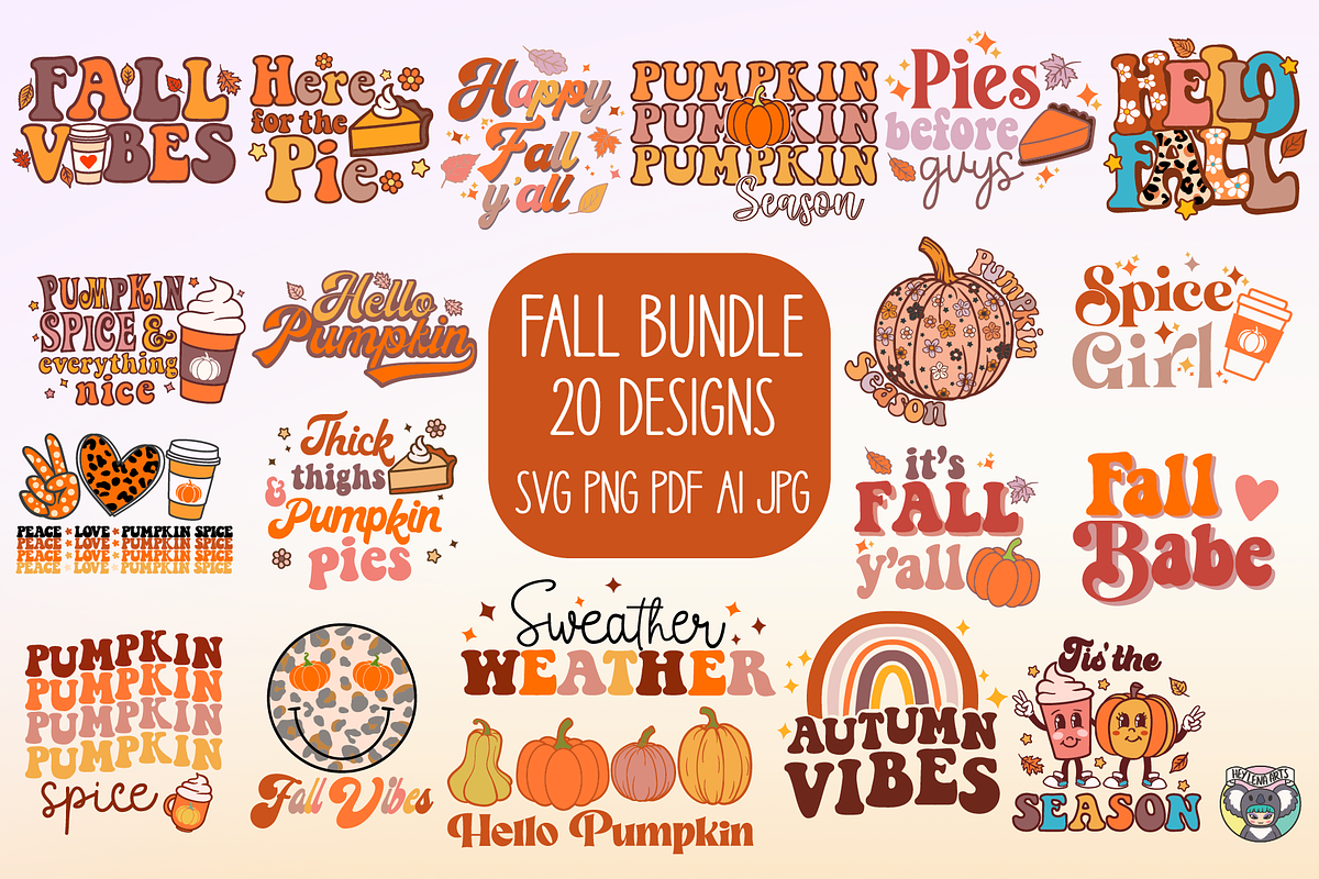 Fall svg bundle, Retro Fall svg, an Object Graphic by HeyLenaArts (Photo 1 of 5)