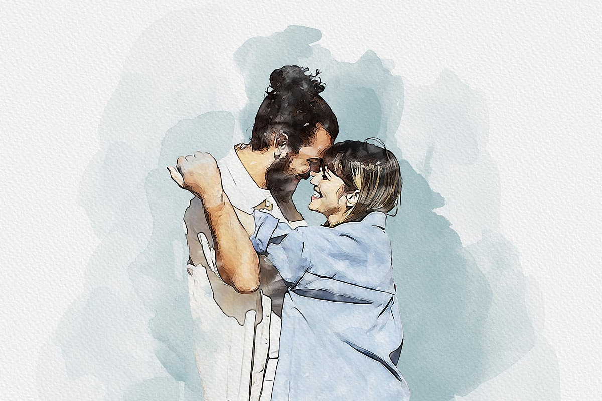 Watercolors Couple's Dreamy Painting, an Action Add-On by MRI STUDIO (Photo 26 of 26)