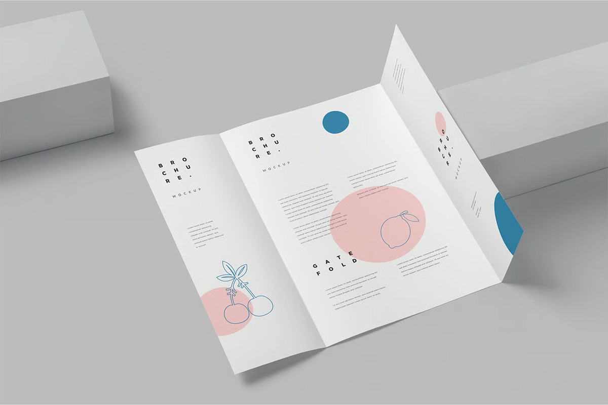 A4 Gate Fold Brochure Mockup, an Advertising Mockup by megostudi0 (Photo 1 of 2)
