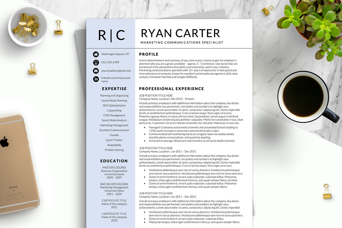 Resume Template Modern Page, a Resume Template by BestResumes.Co (Photo 1 of 7)