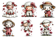 Whimsical Spring Lamb Clipart, an Illustration by Dream Creation (Thumbnail 5 of 7)