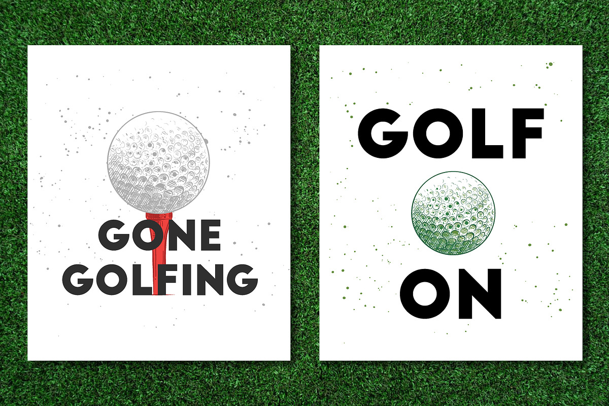 Golf engraved sketches and posters, a Decorative Illustration by Akimo Mia (Photo 7 of 7)