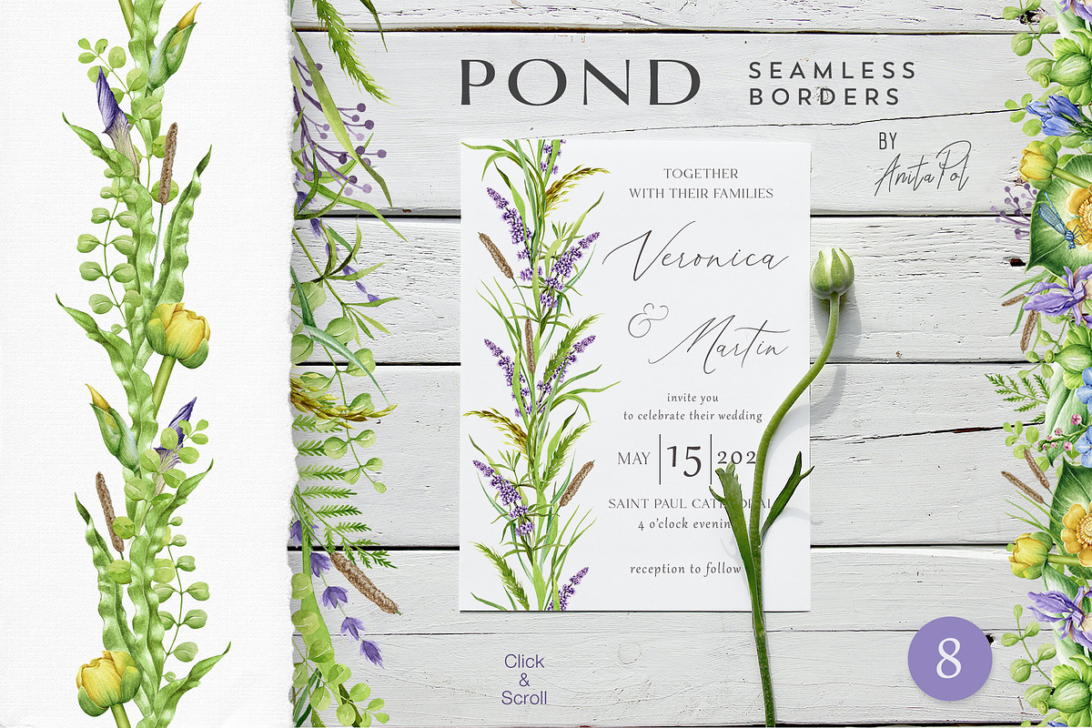 Botanical Watercolor Clipart Set, a Decorative Illustration by AnitaPol (Photo 8 of 21)
