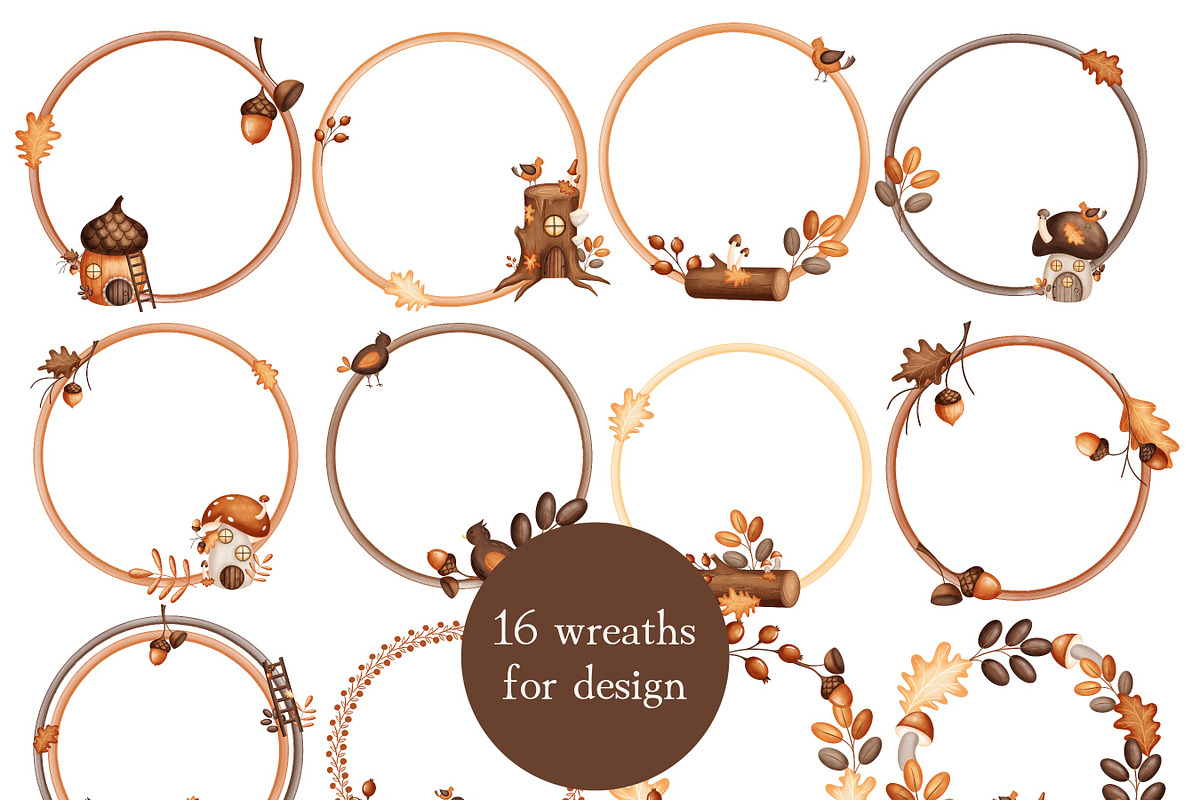 Cozy Autumn - baby clipart & pattern, a Seasonal Illustration by Linerisyart (Photo 11 of 16)