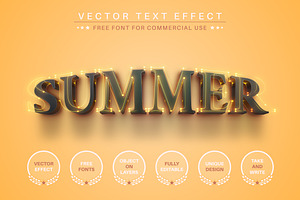 Yellow Summer - Editable Text Effect