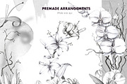 IKEBANA. Botanical Winter Kit., an Illustration by Pink Ocean (Thumbnail 8 of 16)