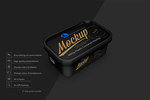 Plastic Container Mockup 400g