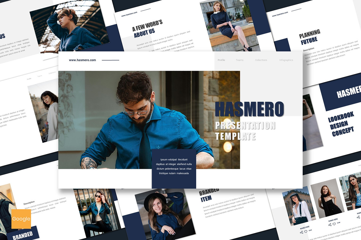 Hasmero - Google Slides Template, a Design Template by inspirasign (Photo 1 of 4)