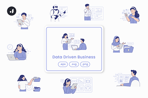Data Driven Business Illustration, an Object Graphic by Jump Studio