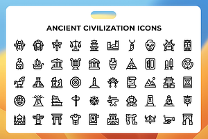Ancient Civilization Icons, a Duotone Icon by Wencory