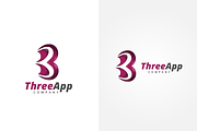 ThreeApp Logo, a Branding & Logo Template by Schneider Design Store (Thumbnail 2 of 2)