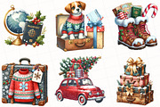 Christmas Travel Clipart, an Illustration by OK Design (Thumbnail 3 of 5)