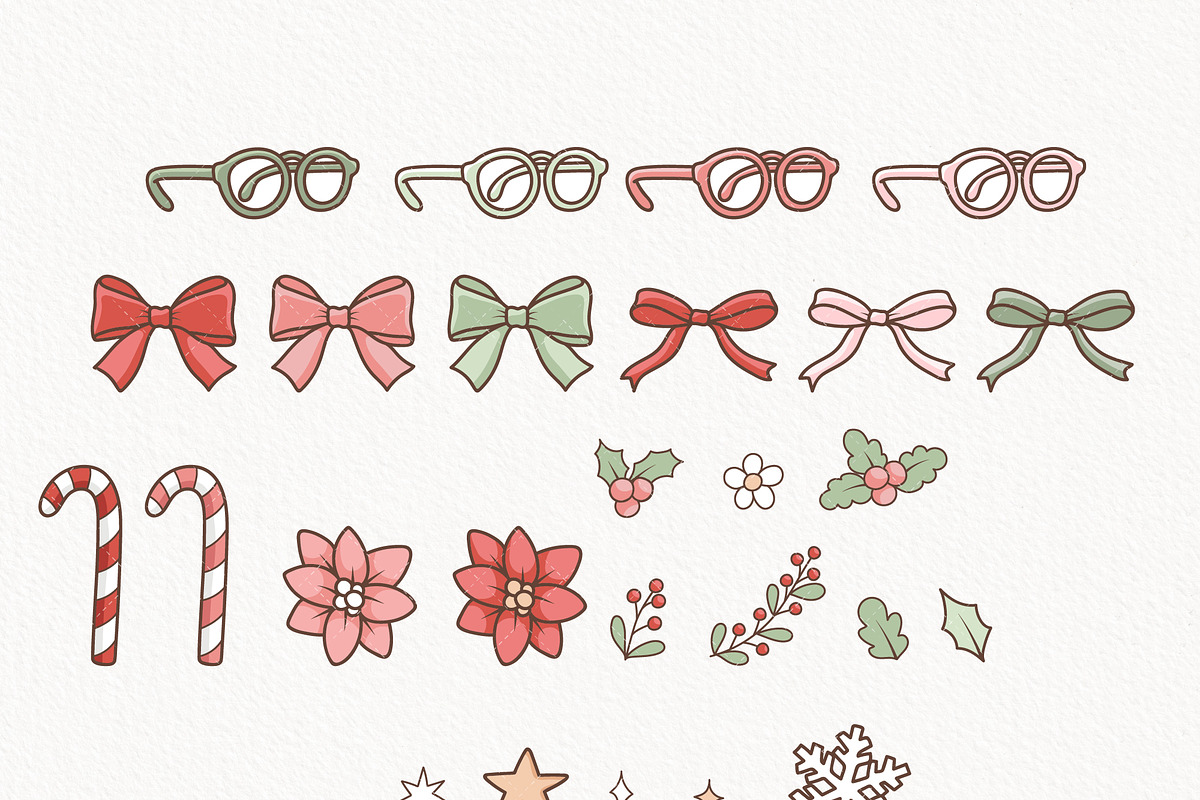 Christmas Bookish Clipart Bundle, a Seasonal Illustration by TitaLivingArt (Photo 5 of 9)