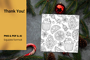 Seamless Coloring Pages | Christmas, a Pattern Graphic by ChristinaDesigns (Thumbnail 5 of 5)