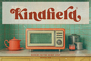 Kindfield Retro Serif Font, a Serif Font by Heinzel Std (Thumbnail 1 of 11)