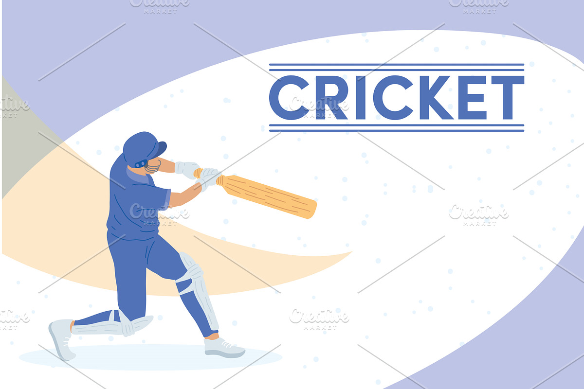 sport cricket player, a Person Illustration by studiogstock