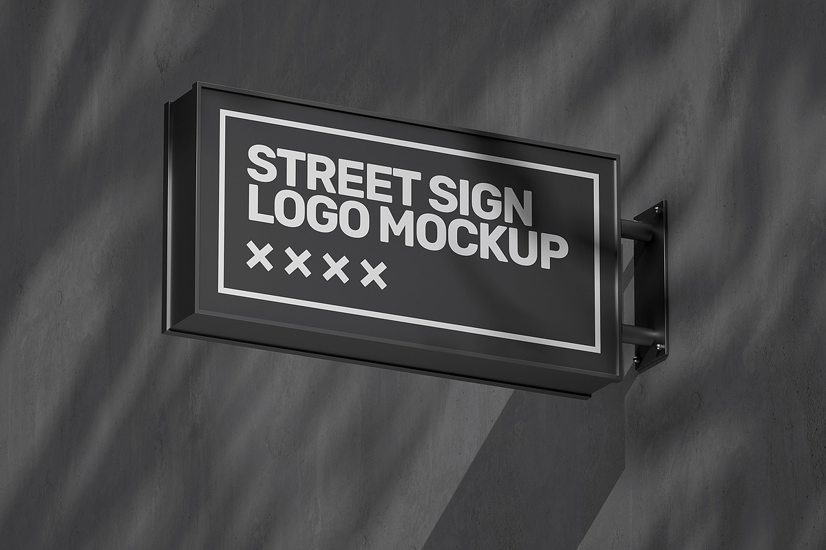 Street Sign Mockup (32 PSD Scenes), an Advertising Mockup by Traint (Photo 24 of 50)