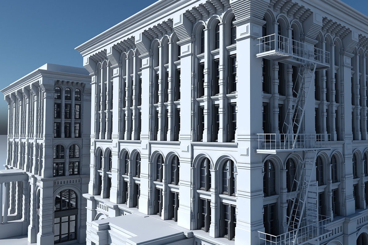 Commercial Building Facade 21, an Architecture 3D Model by Giimann (Photo 10 of 15)