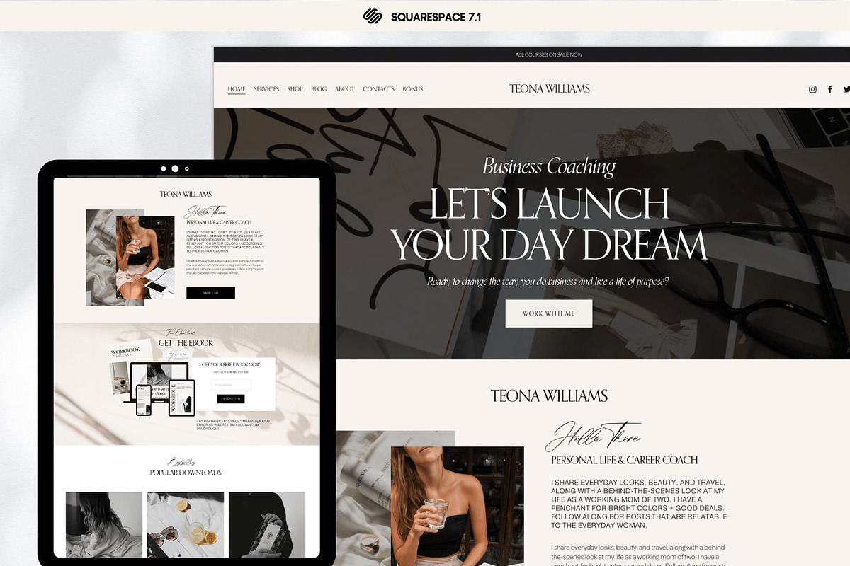 Squarespace Website Template, a Squarespace Template by Presentibox (Photo 2 of 12)