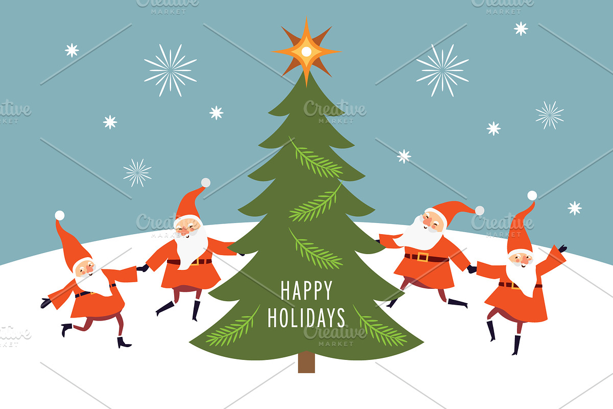 Christmas Gnomes, a Seasonal Illustration by lenlis (Photo 5 of 6)