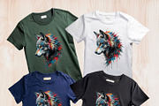 Dynamic wolf head in profile., an Animal Illustration by yod67 (Thumbnail 3 of 10)