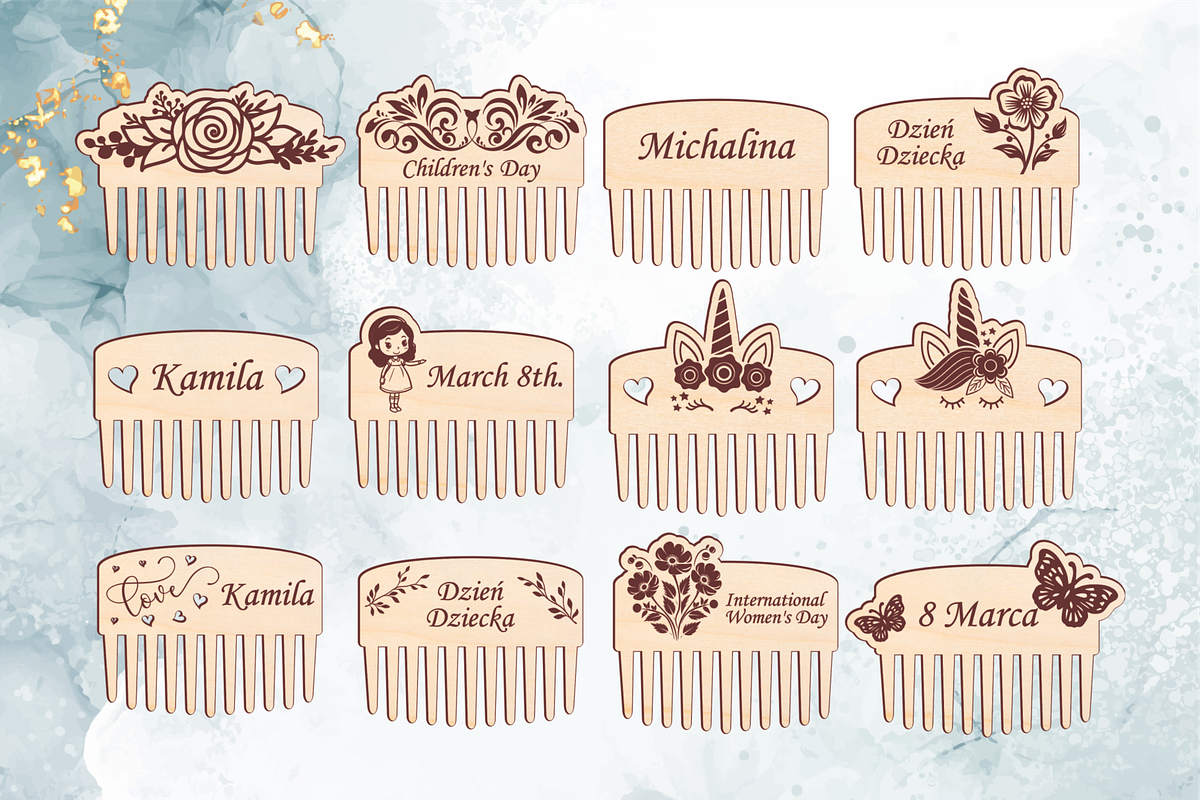 Set of combs for girls with the name, a Pattern Graphic by MegaPrezencik (Photo 6 of 6)