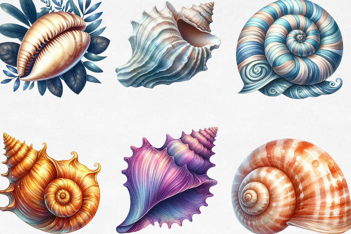 Ocean Sea Shell Sublimation PNG, an Illustration by Designking (Photo 3 of 4)