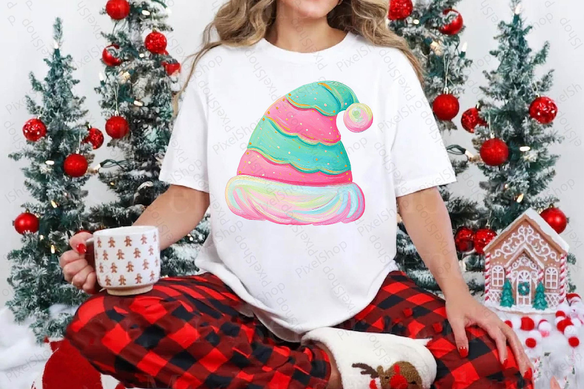 Cute Retro Christmas Santa Hat Desig, an Illustration by DreamPrint404 (Photo 7 of 7)