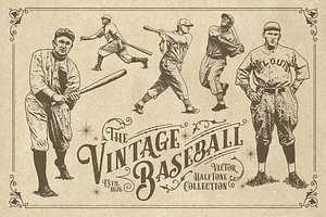 20 Vintage Baseball Elements