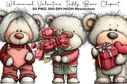 Whimsical Valentine Teddy Bear, an Animal Illustration by Black Bird Studio (Thumbnail 1 of 6)