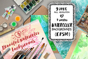 9 Watercolor backgrounds