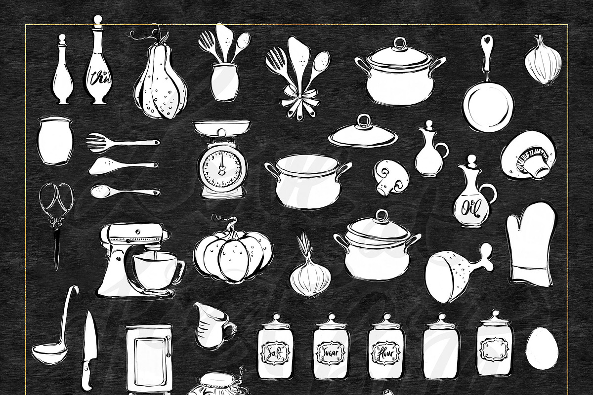 Cooking Kitchen Icons PNG Clipart, an Outline Icon by KaramfilaS (Photo 4 of 7)