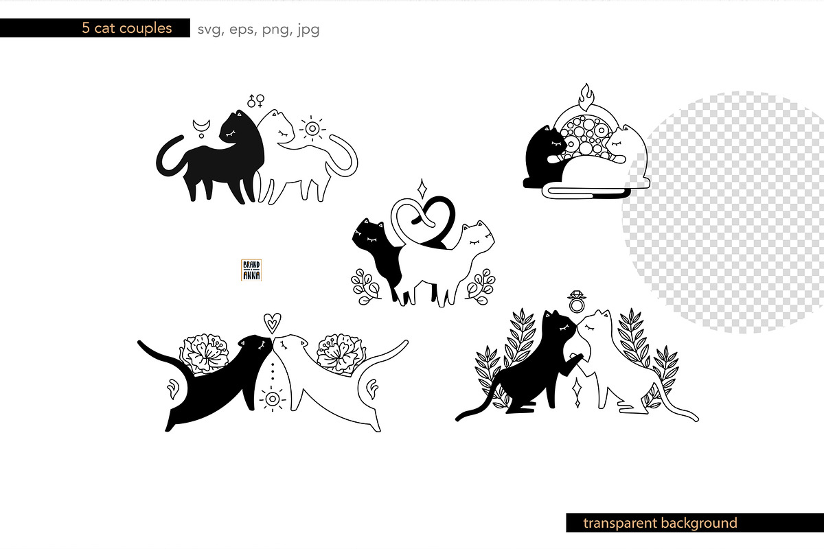 Magic Black Cats vector bundle, an Illustration by Brandianna (Photo 7 of 10)