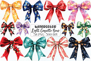 Christmas Light Coquette Bow PNG, an Illustration by CraftArtStudio (Thumbnail 1 of 6)