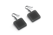 White Square Earring Pair 3D Model, an Object 3D Model by rebrandy (Thumbnail 7 of 9)