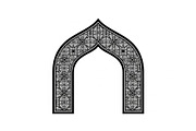 Islamic Arch Window Vector Bundle, an Illustration by yasushie (Thumbnail 43 of 51)