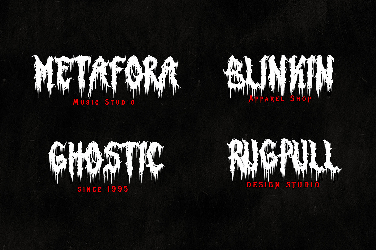 Punish Sinner Black Metal, a Blackletter Font by Blackmetalfont (Photo 3 of 4)