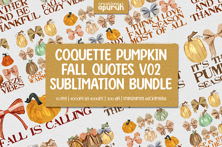 Coquette Pumpkin Quote SublimationV2
