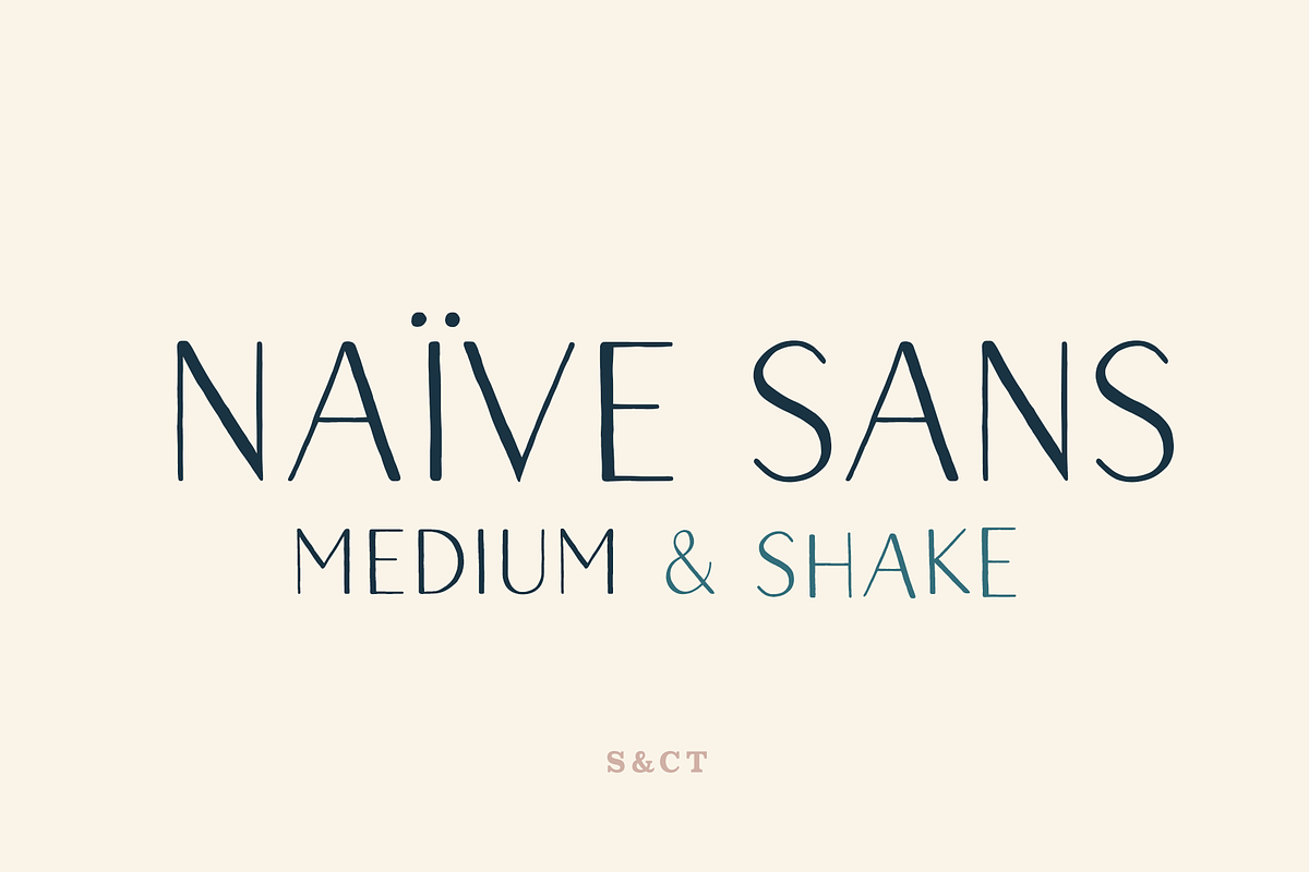 Naive Sans Medium & Shake, a Handwritten Font by S&C Type (Photo 1 of 6)
