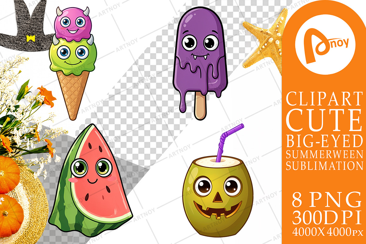 Summerween Sublimation PNG, a Seasonal Illustration by Artnoy (Photo 16 of 18)
