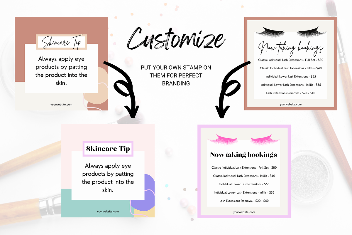 22 Beauty Boss Instagram Templates, a Social Media Template by Create & Bloom (Photo 6 of 7)