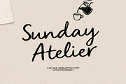 Sunday Atelier natural handwritten, a Handwritten Font by cocodesign (Thumbnail 1 of 7)