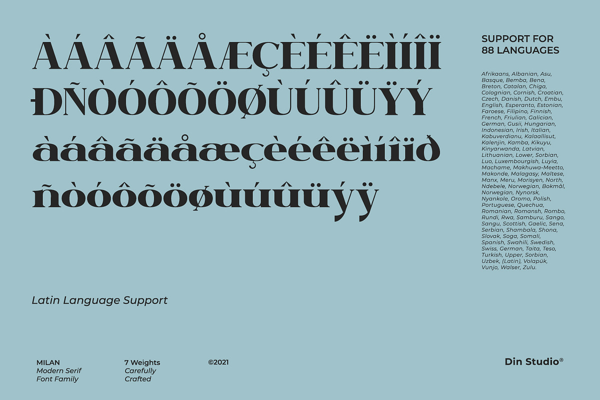 Milan-Serif Font Family, a Serif Font by din-studio.com (Photo 9 of 11)