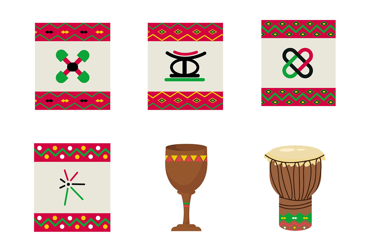Kwanzaa Celebration Icons Set, a Templates & Theme by studiogstock (Photo 3 of 3)