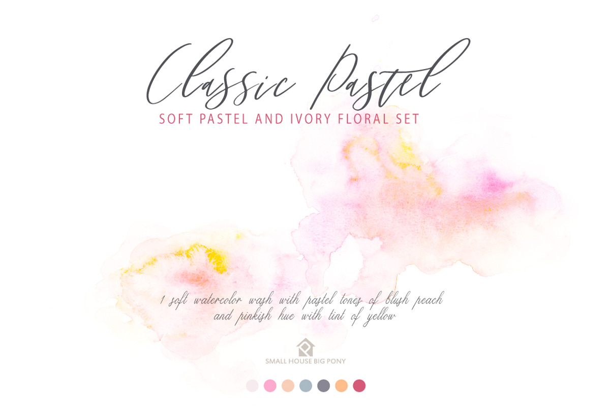 Watercolor Flowers: CLASSIC PASTEL, a Graphic by SmallHouseBigPony (Photo 6 of 18)
