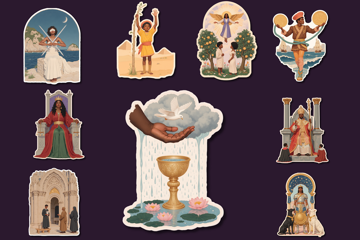 Melanin Magic Tarot Deck Clipart, a Person Illustration by Jakayla Digital Co (Photo 19 of 19)